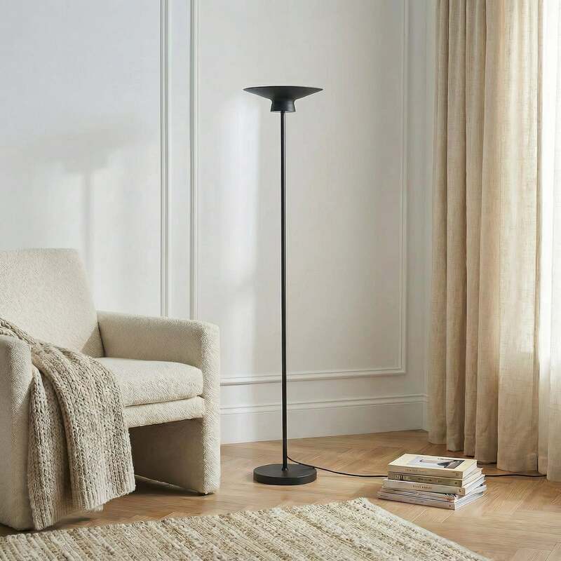 Lindby Stehleuchte Stehlampe LED schwarz Metall Wohnzimmer Esszimmer Norvind - 4251911791778
