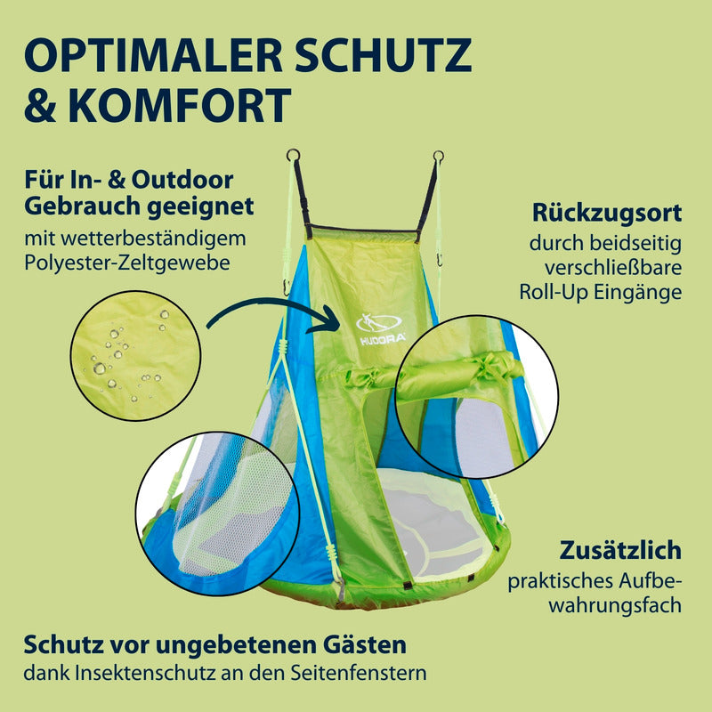 HUDORA Cosy Castle Zelt für Nestschaukel 110+ Aufbauzelt Schaukelzelt - 4005998835234