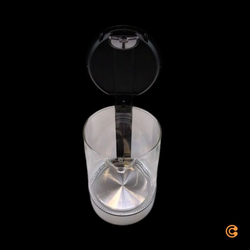GourmetMaxx Wasserkocher Teekocher 1,7l 2200W Edelstahl schwarz kabellos Glas - 4067522016618