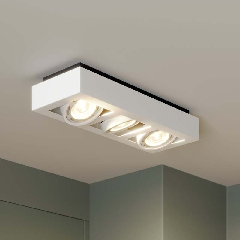 Arcchio Deckenlampe Ronka LED Deckenstrahler 3-flammig dimmbar weiß 50cm Leuchte - 4251096559705