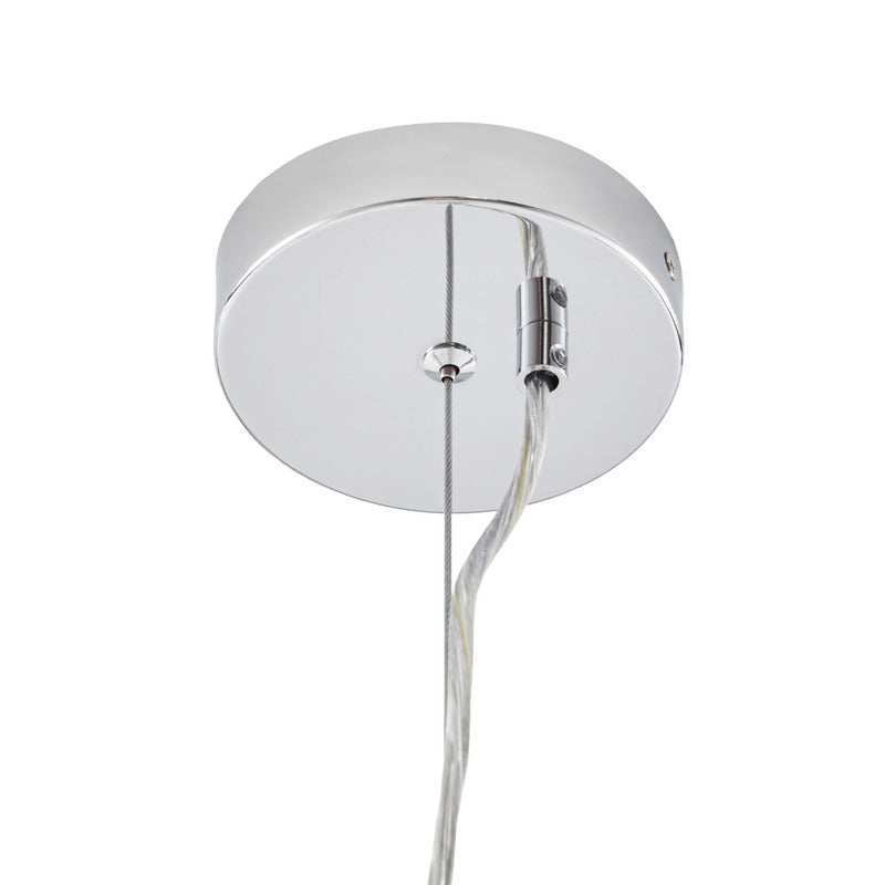 Lucande Hängeleuchte Christo LED Pendelleuchte dimmbar chrom/weiß Ø42cm 44,5cm - 4255830911293