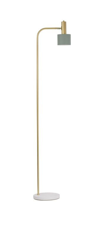 Nova Luce Stehlampe Standleuchte PAZ E27 LED Gold Mint Lampenschirm Metall 165cm - 5212017420862