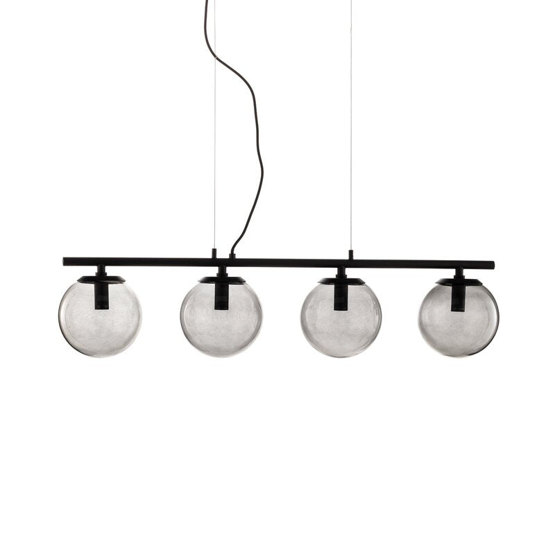 Lucande Sotiana Hängelampe Hängelampe Lampe Leuchte 4 Glaskugeln schwarz 40W E14 - 4251911746488