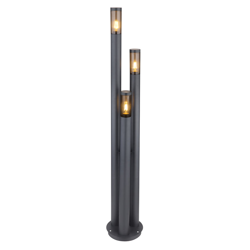 Globo Mastleuchte Stehleuchte Boston 3-flammig LED dimmbar anthrazit 170cm - 9007371436743