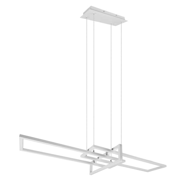 TRIO LIGHTING Hängeleuchte Salinas LED Pendelleuchte dimmbar 4000K weiß matt - 4017807487930