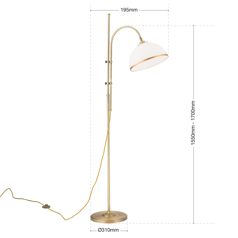 Orion Stehlampe Old Lamp Stehleuchte Standleuchte mit höhenverstellbarem Gestell - 9003090274024