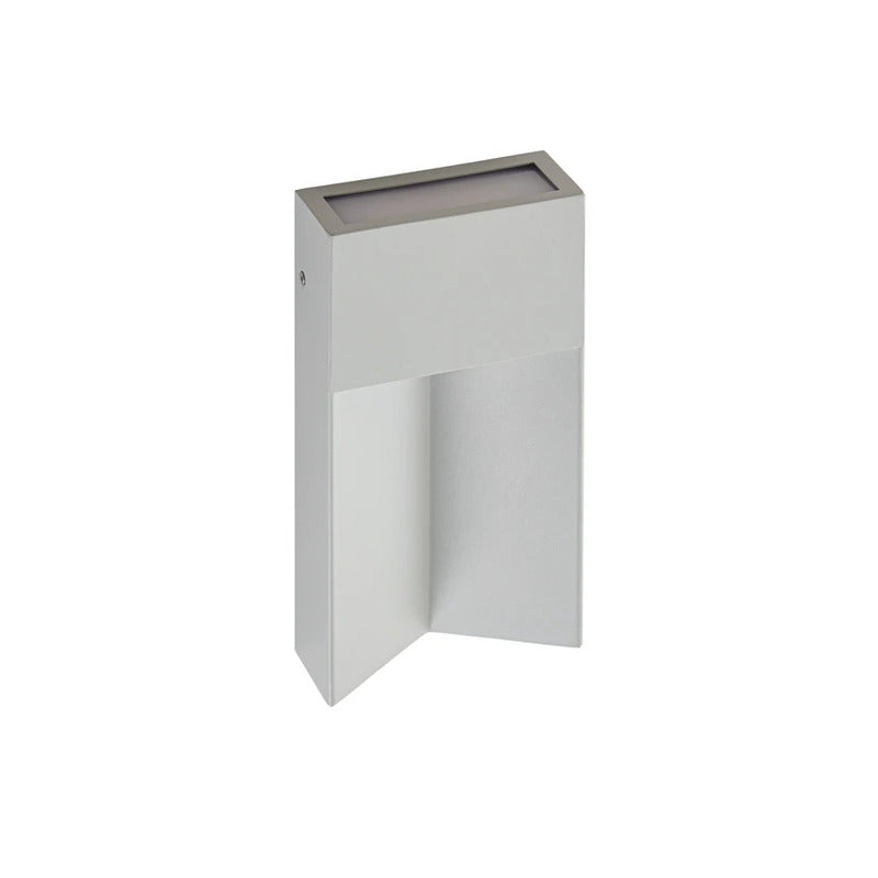 Kaholo LED-Außenwandleuchte eckig Aluminium IP44 hellgrau Gartenlampe Leuchte - 4255830907692