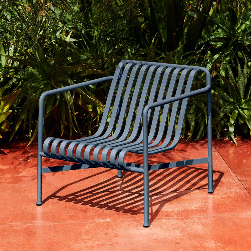 HAY Lounge Sessel Stuhl Palissade Chair Low Gartenstuhl Dunkelblau Outdoor - 4251384260108