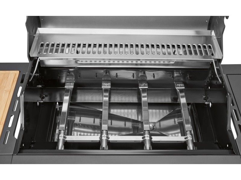 Jamestown Gasgrill KNOX Master Class 4-Brenner Gusseisen schwarz mit Abdeckhaube - 4007873299438