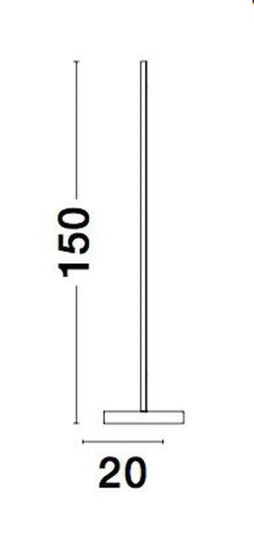 Nova Luce Stehlampe Standleuchte COLBY LED Schwarz Warmweiß Aluminium 150 cm 18W - 5212017431547