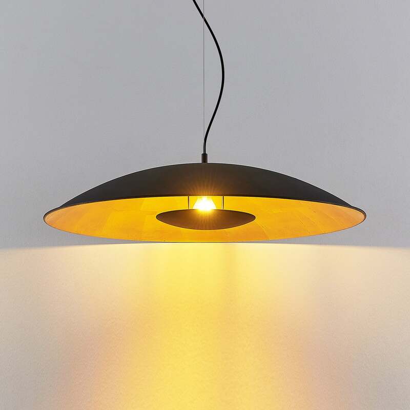Lindby Hängelampe Hängeleuchte Narisara LED Pendelleuchte dimmbar schwarz-gold - 4251911713572