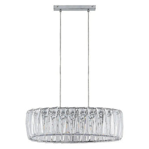 B-Ware Lindby Pendelleuchte Hängelampe Sofia transparent chrom Kunststoff E14 LED Lampe