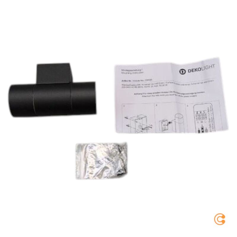 Deko Wandleuchte Achernar Up and Down GU10 LED Wandlampe schwarz IP65 158mm - 4042943163417