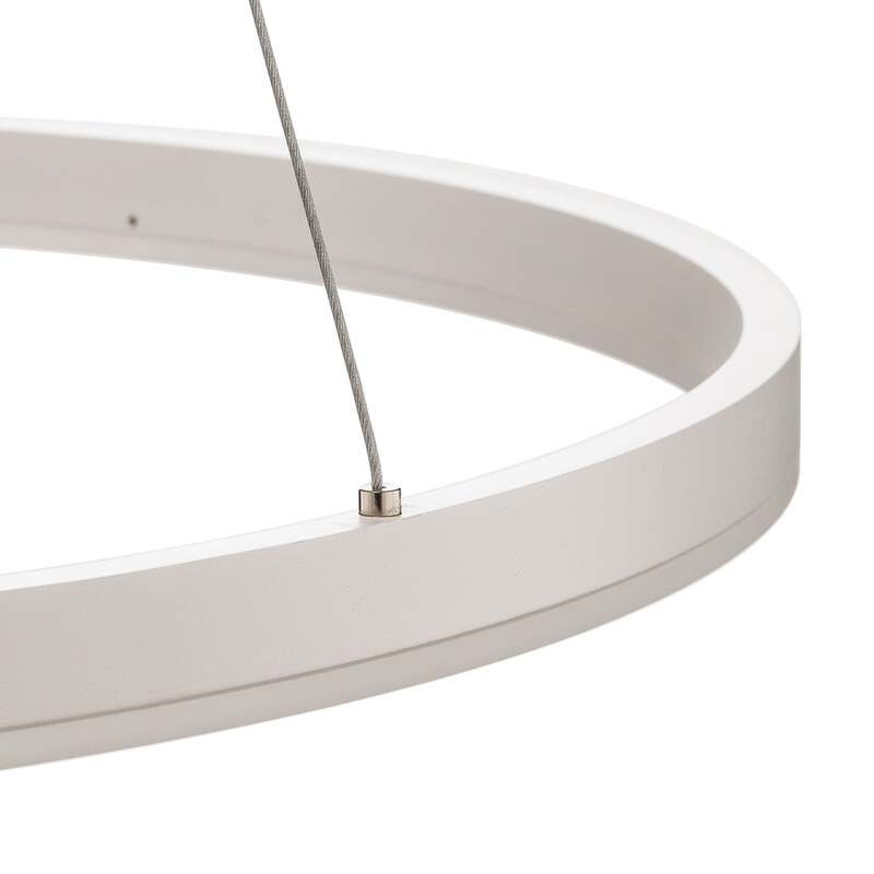 Arcchio Pendelleuchte Hängelampe LED Albiona Weiß Acryl Metall Baldachin 80cm22 - 4251911750454
