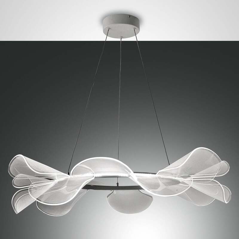 Fabas Luce Pendelleuchte Hängelampe LED weiß rund Esszimmer Wohnraum 72 cm - 8019282518082