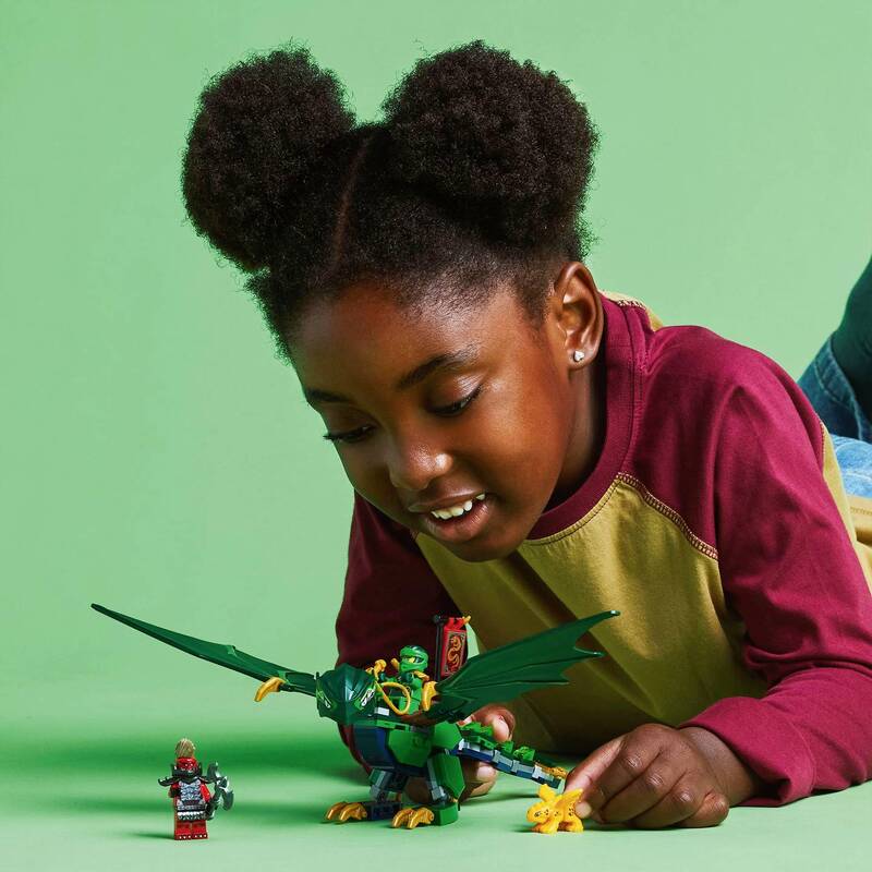 LEGO NINJAGO Lloyds grüner Walddrache Spielset mit 2 Minifiguren und Drachenbaby - 5702017815640