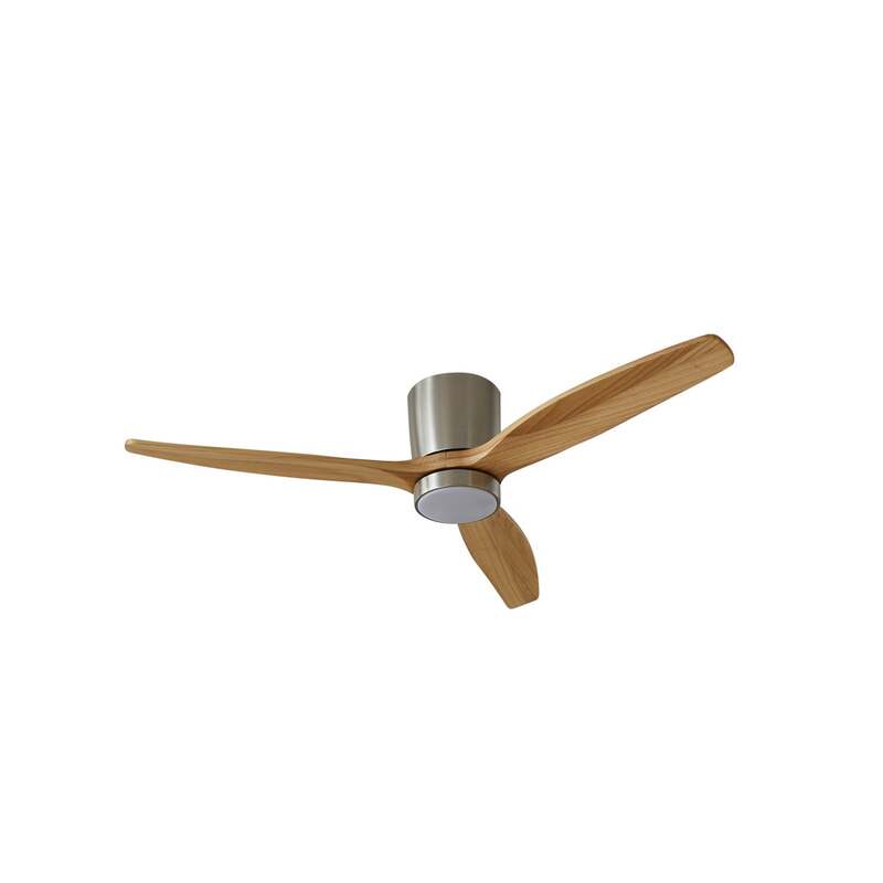 Lucande LED-Deckenventilator Faipari 132cm nickel leise mit Fernbedienung - 4251911797985