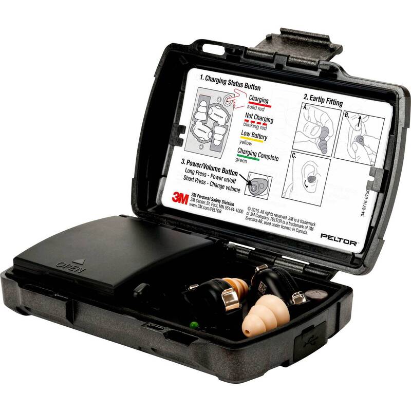 3M Peltor Gehörschutzstöpsel TEP-200 EU elektronisch 36dB mehrweg schwarz 1 Set - 93045938261
