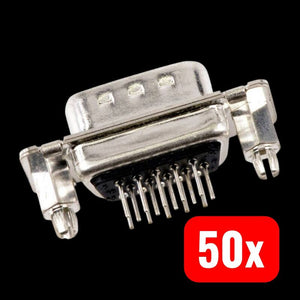 50x B-Ware Molex D-SUB Steckverbinder 1731130087 15 Kontakte Gold RoHS konform Snap-in Bolt