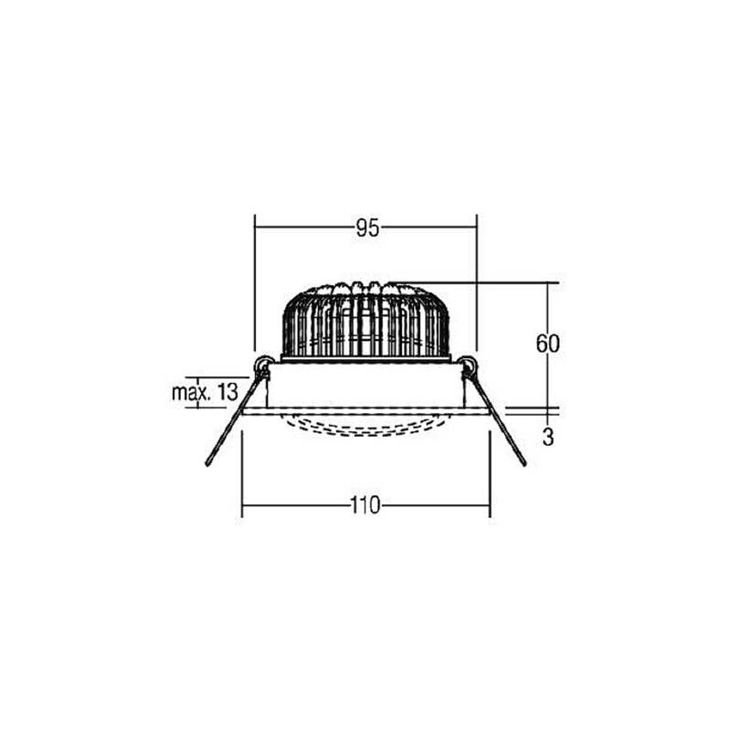 Brumberg Einbaustrahler Einbauleuchte LED Weiß Deckenmontage Aluminium 12W 3000K - 4251433946274