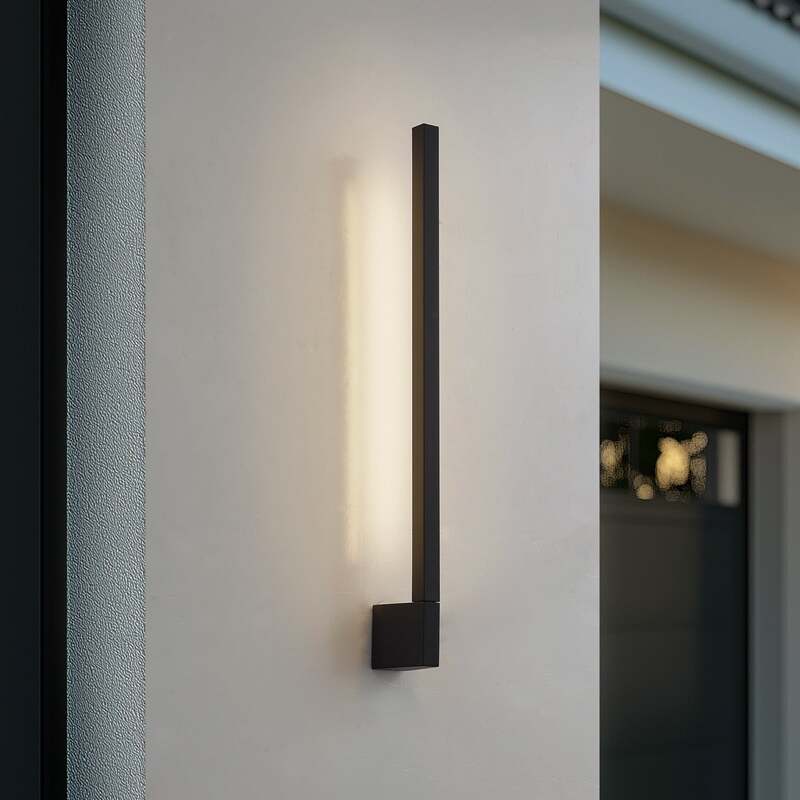 Lindby Wandleuchte Außen Neano LED Gartenlampe Lampe schwarz 60cm IP54 - 4251911797794