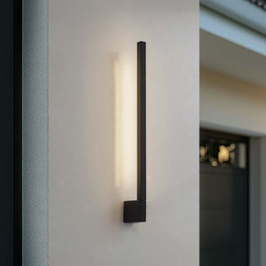 B-Ware Lindby Wandleuchte Außen Neano LED Gartenlampe Lampe schwarz 60cm IP54