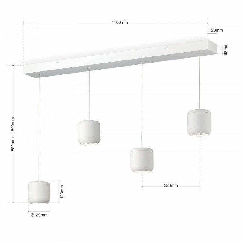 LED-Hängeleuchte Shuttle dimmbar, höhenverstellbar Hängeleuchte Leuchte Lampe 40 - 9003090267293