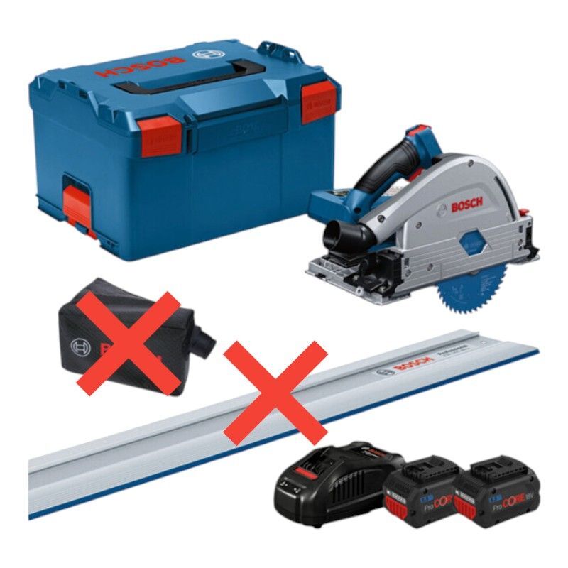 Bosch Akku-Tauchsäge GKT 18V-52 GC BITURBO Säge Handkreissäge 2 Akkus 18V Li-Ion - 4059952567112