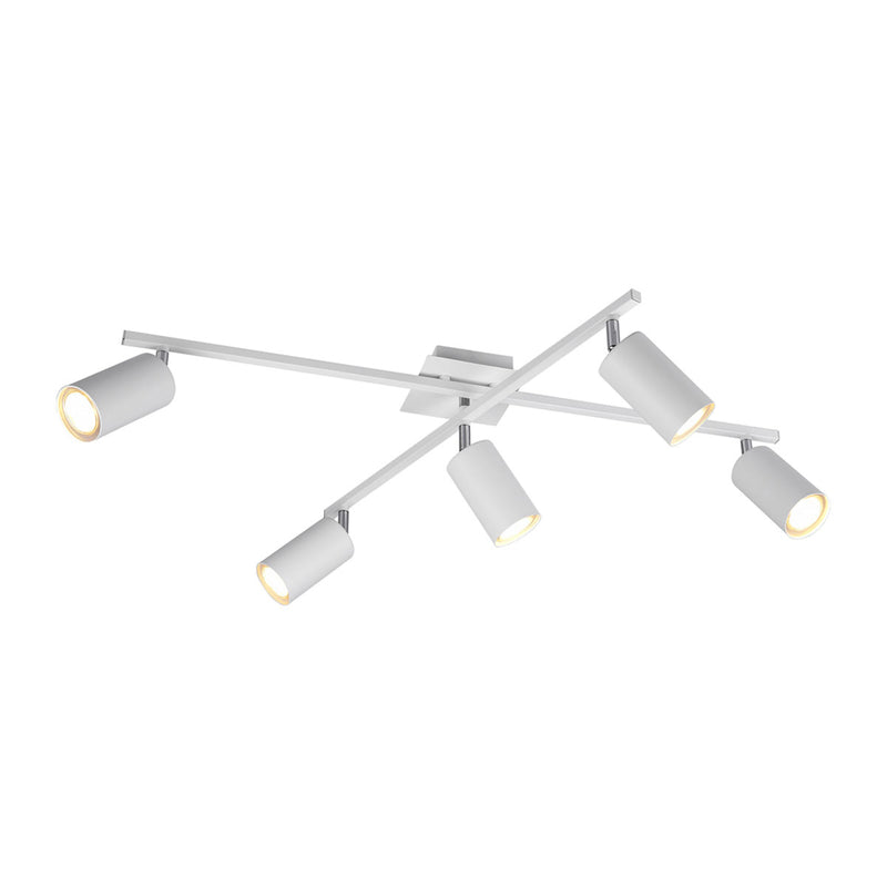 Trio Lighting Deckenstrahler Marley 5-flammig LED dimmbar weiß matt 77,5x57,5cm - 4017807411614
