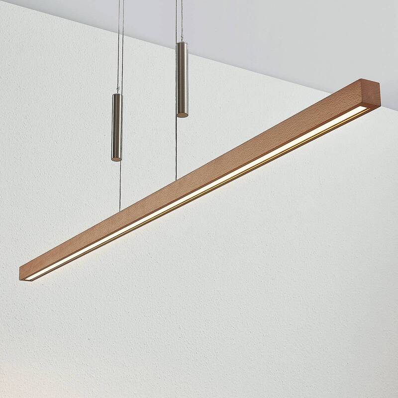 Lucande LED Hängeleuchte Pendelleuchte Tamlin Holz Buche natur Esszimmer Wohnzim - 4251096562507