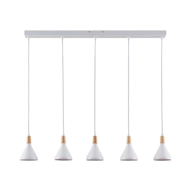 Lindby LED-Pendelleuchte Arina Hängeleuchte Deckenlampe Lampe Weiß 5-flammig LED - 4251096546972