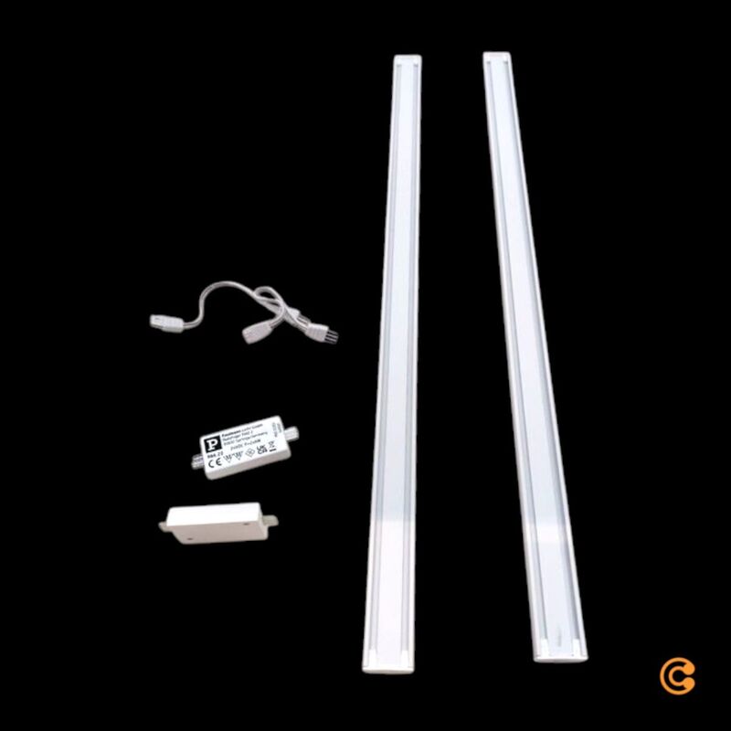 Paulmann Unterbaulampe Inline 2er LED Erweiterung dimmbar warmweiß 55cm weiß - 4000870986226