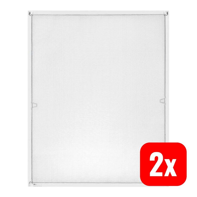 Fliegengitter Fenster Insektenschutz Aluminiumrahmen 110x130cm weiß Fiberglas - 4260304768501