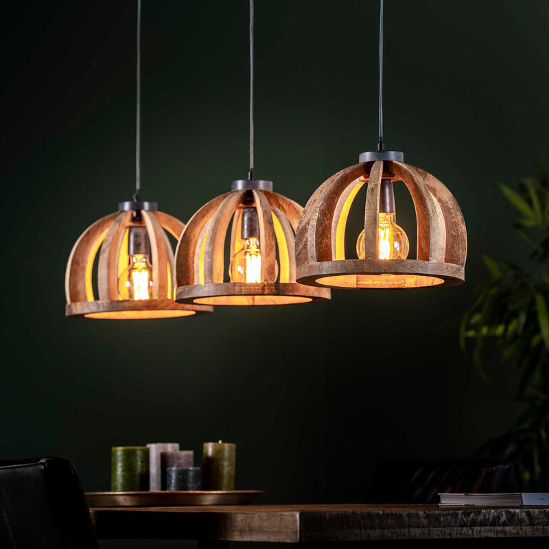 Hängeleuchte Vesterland Mangoholz 3-flammig dimmbar 120 cm E27 IP20 - 8713244083655
