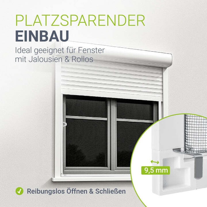 Fliegengitter Insektenschutz Aluminiumrahmen 100x120cm weiß für Fenster - 4260304768495