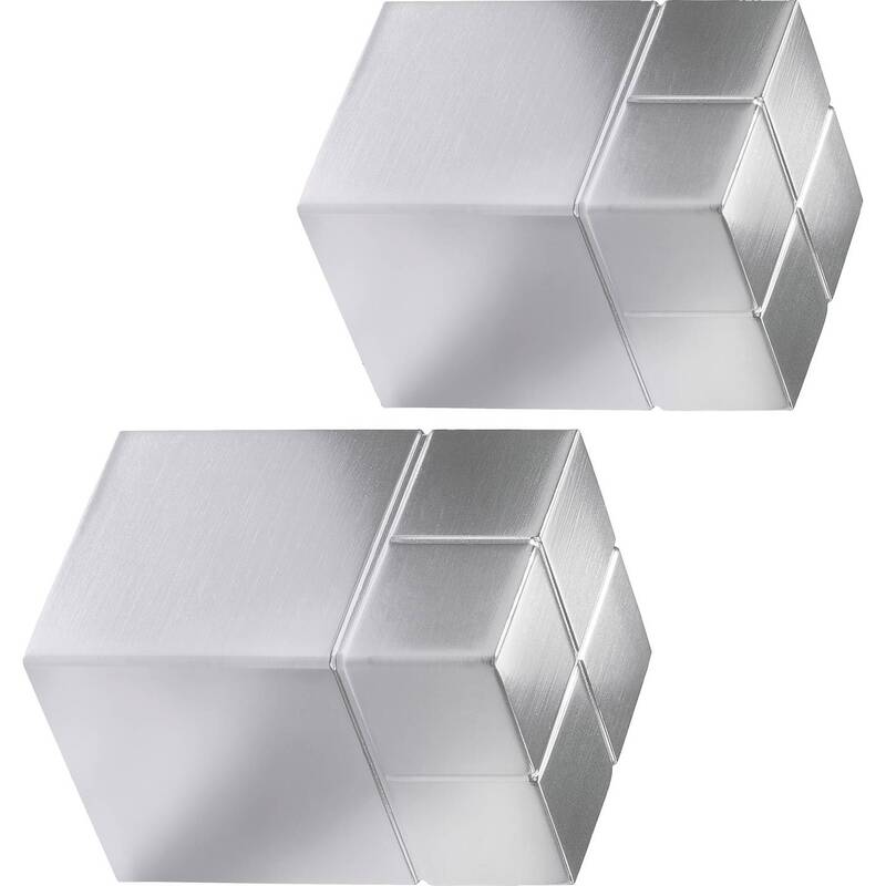 Sigel Magnet Würfel Neodym Magnet C30 Ultra-Strong Alu 20x30x20mm Silber 2 Stück - 4004360794254