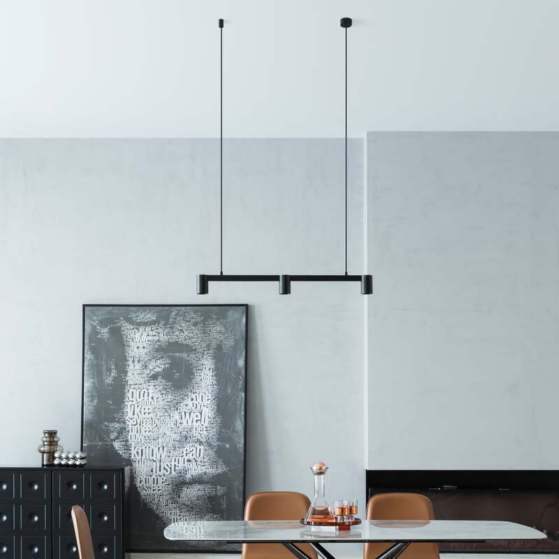 Arcchio Brinja Hängeleuchte Hängelampe Deckenlampe Leuchte schwarz 3fl länglich - 4251911759891