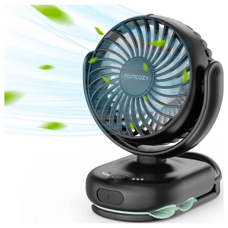 Momcozy Clip On Stroller Fan Handventilator wiederaufladbar 8000mAh schwarz - 0840506404083