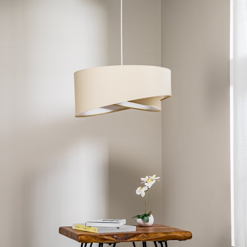 Euluna Pendelleuchte Vivien zweifarbig beige/weiß Pendelleuchte Deckenlampe L637 - 5902751346015