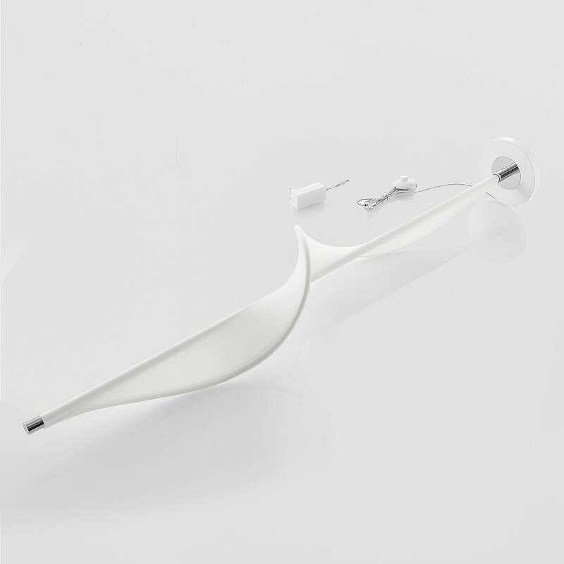 Lucande Stehlampe Edano LED dimmbar Lampe Leuchte Textil weiß 154cm hoch Licht - 4251096584820