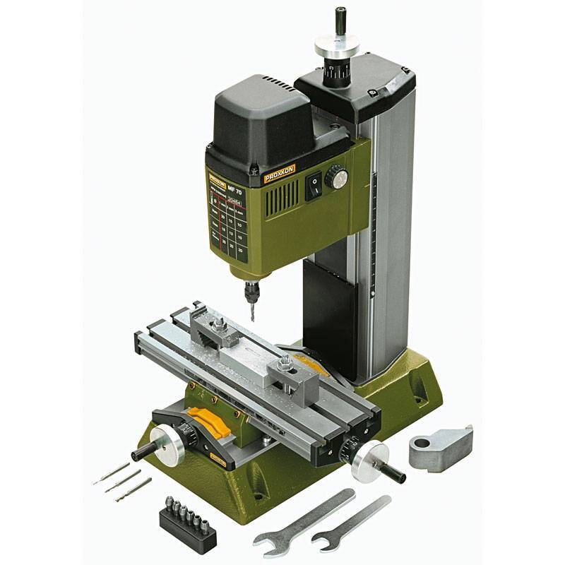 PROXXON MICROFRÄSE MF 70 100W 5000-20000/min präzise Vertikalfräse grau - 4006274271104