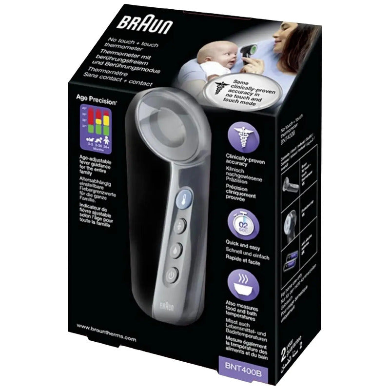 Braun Fieberthermometer berührungslos schwarz No touch + touch 2 Sekunden messen - 4022167204004