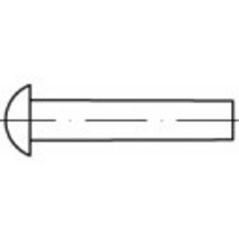 TOOLCRAFT TO-5448585 Halbrundniete Niete 6 mm 250 Stück Packung - 4053199872862