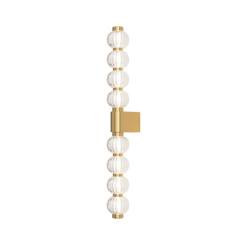 Maytoni LED Wandleuchte Leuchte Amulet linear 76 cm klar gold Beleuchtung - 4099776087281