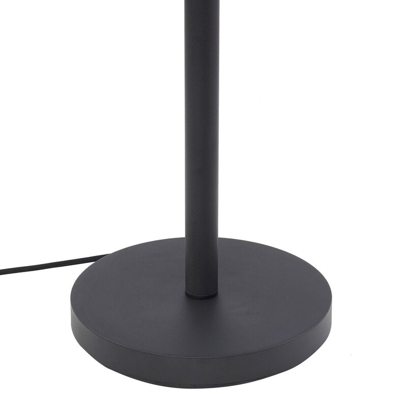 Lindby Stehleuchte Nehemia schwarz Glas Leselicht 185 cm Stehlampe Lampe Leuchte - 4251911793345