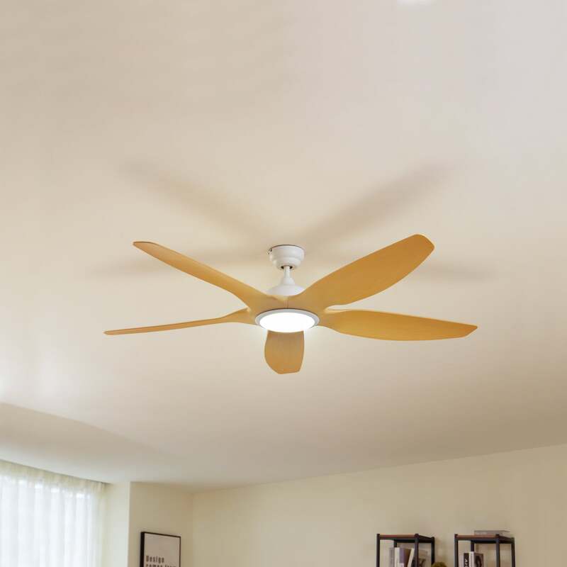 Lucande LED-Deckenventilator Omendo weiß DC leise dimmbar für Räume bis 15 m² - 4251911780031