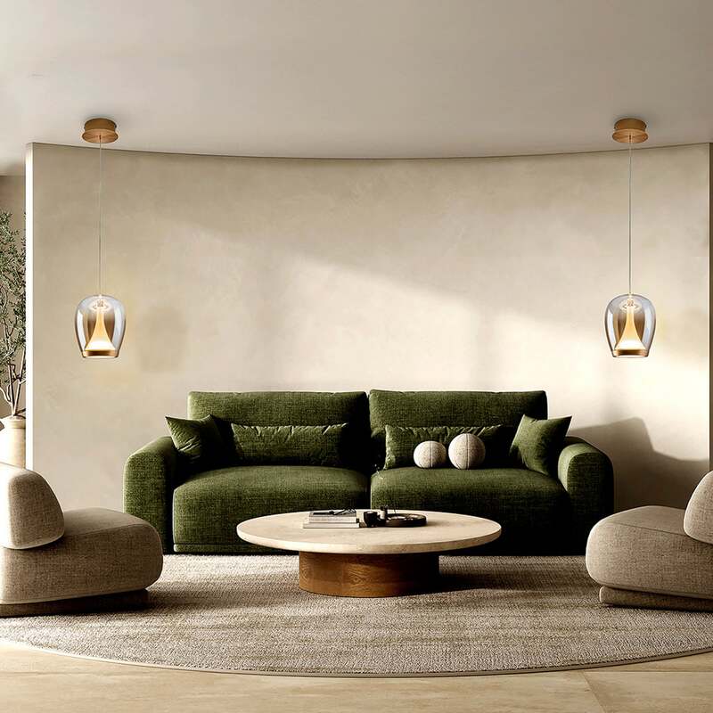 Schuller Valencia Pendelleuchte Hängeleuchte LED Glas gold amber Aluminium362 - 8435435341572