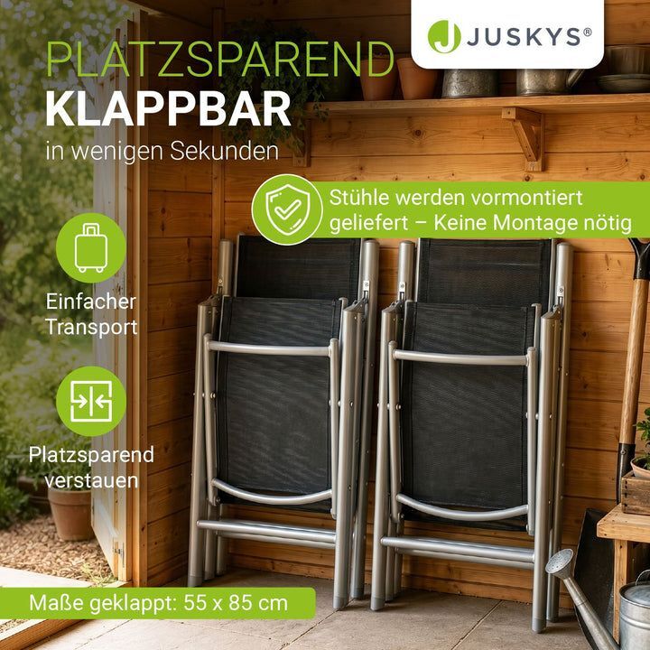 Gartengarnitur Milano Gartenset 7-teilig Aluminium Tischgruppe UV-beständig - 4260565523000