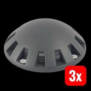 B-Ware Lindby LED-Bodenstrahler Emiro Gartenleuchte Außenleuchte dunkelgrau IP67 15cm