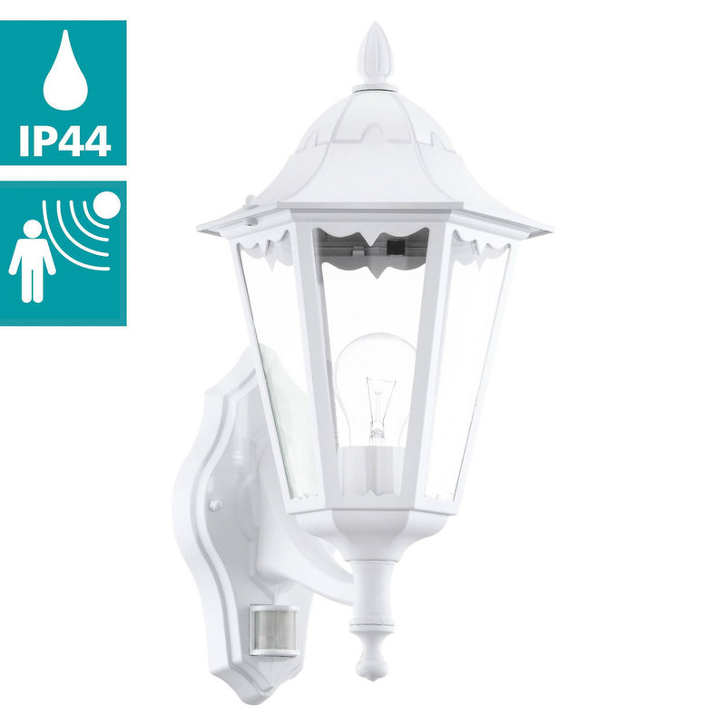 Eglo Außenlampe Gartenleuchte Navedo LED Wandleuchte mit Sensor weiß 42cm - 9002759934477